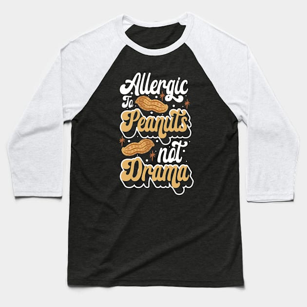 Nut Allergy Aware Peanut Allergic Peanut Allergy Baseball T-Shirt by IngeniousMerch